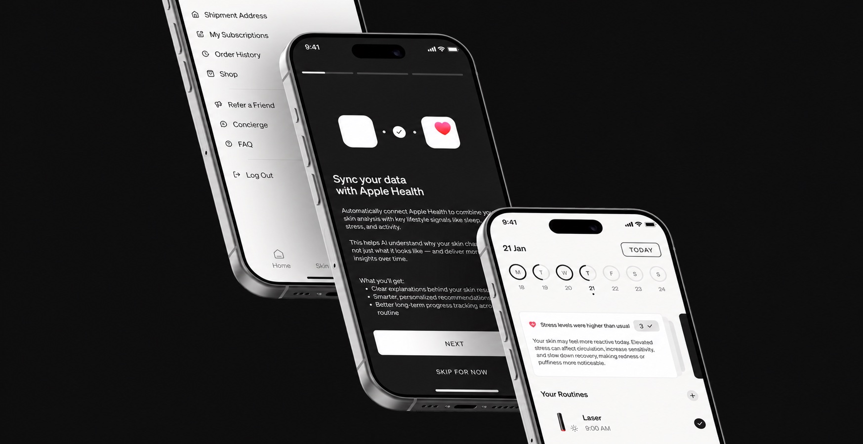 Apple Health sync and a stress-driven insight on home