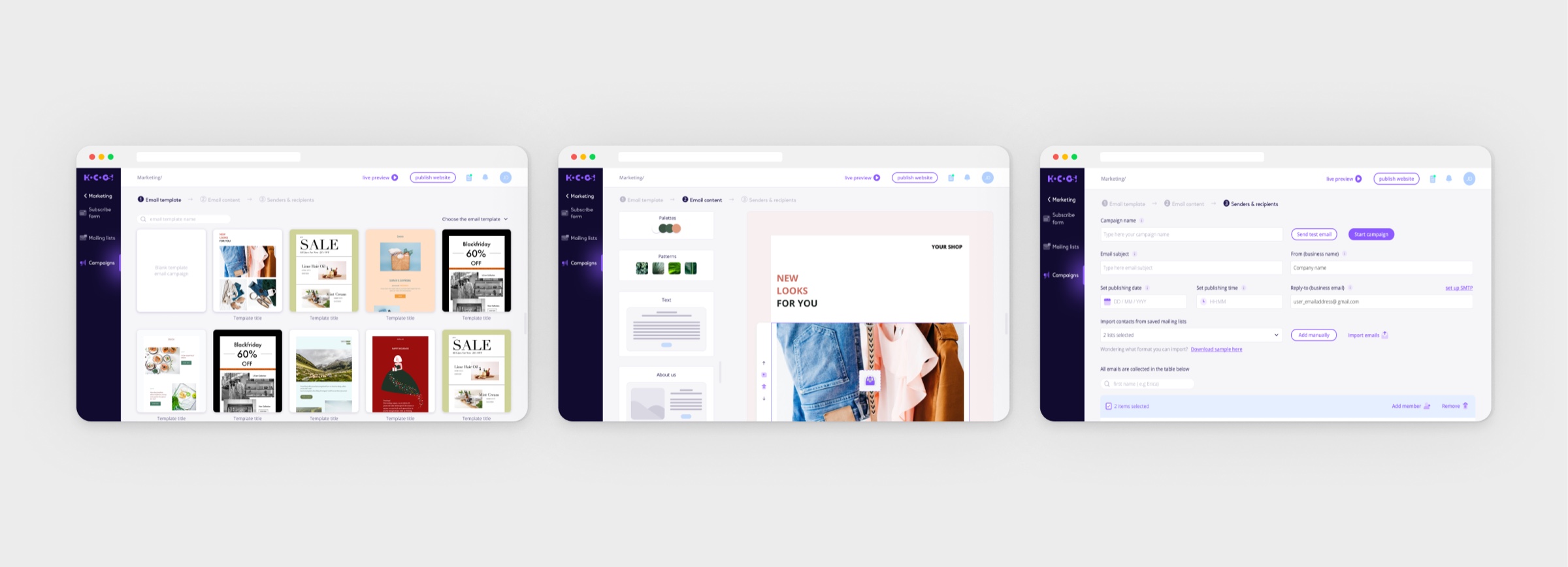 Email campaign builder