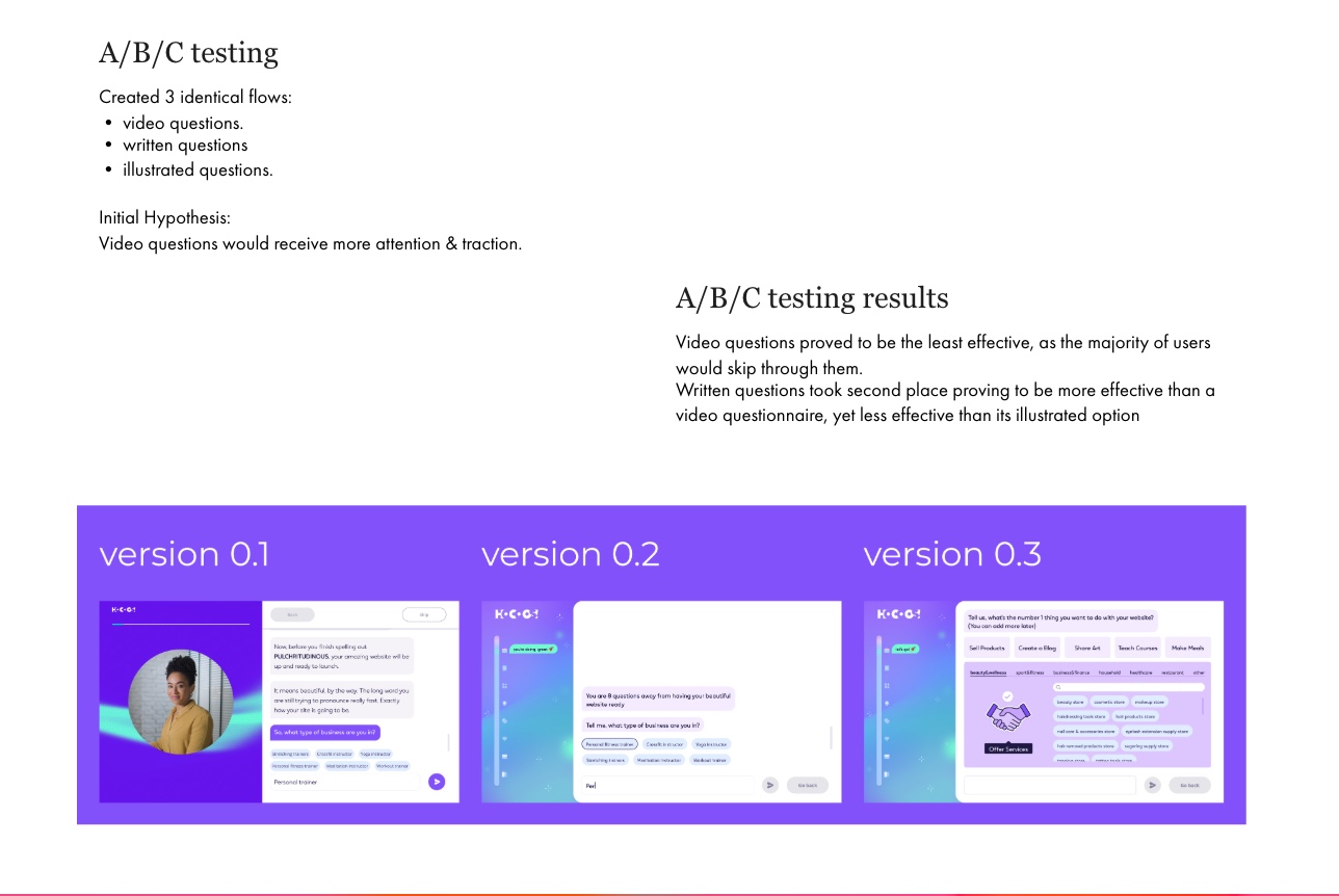 A/B/C testing