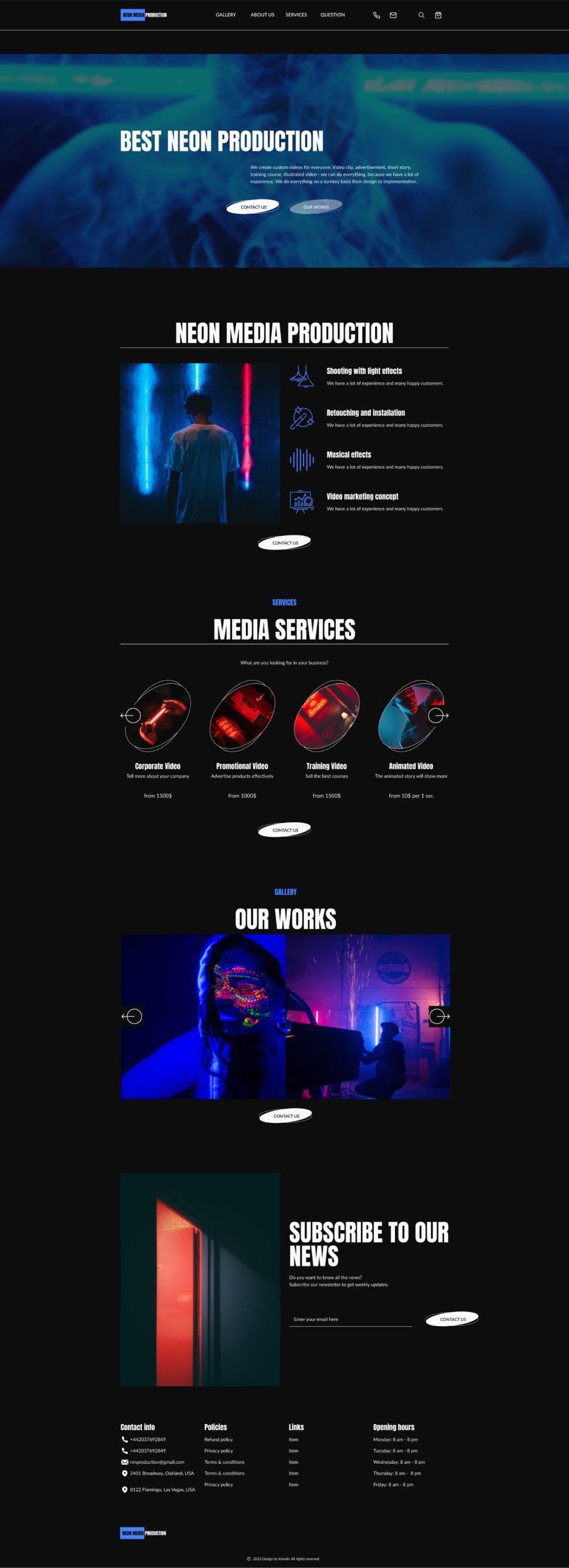 Neon media production